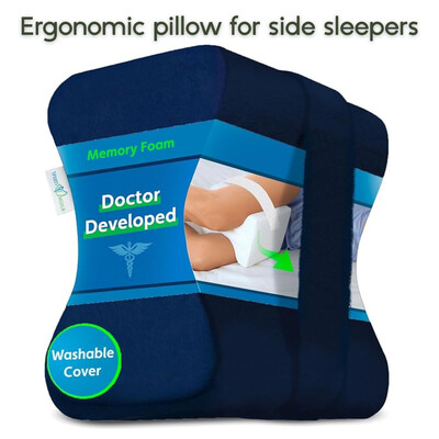 Ergonomic pillow for side sleepers