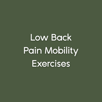Low back pain mobility exercises