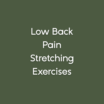 Low back pain stretching exercises